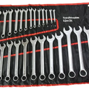 Klucze płasko oczkowe 6-32 mm 25 sztuk (płachta) GEKO Oferta limitowana