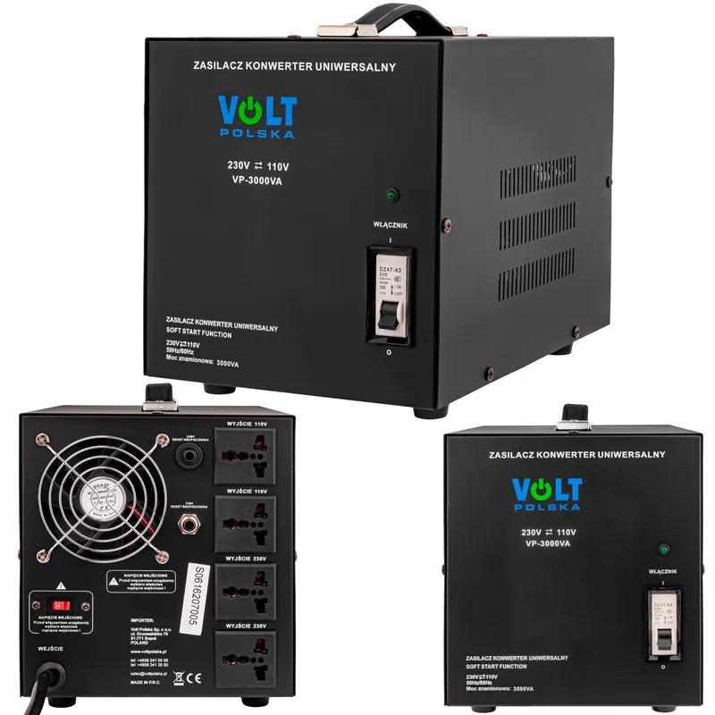 Konwerter reduktor napięcia 3000W (230V/110V) VOLT POLSKA Hit cenowy