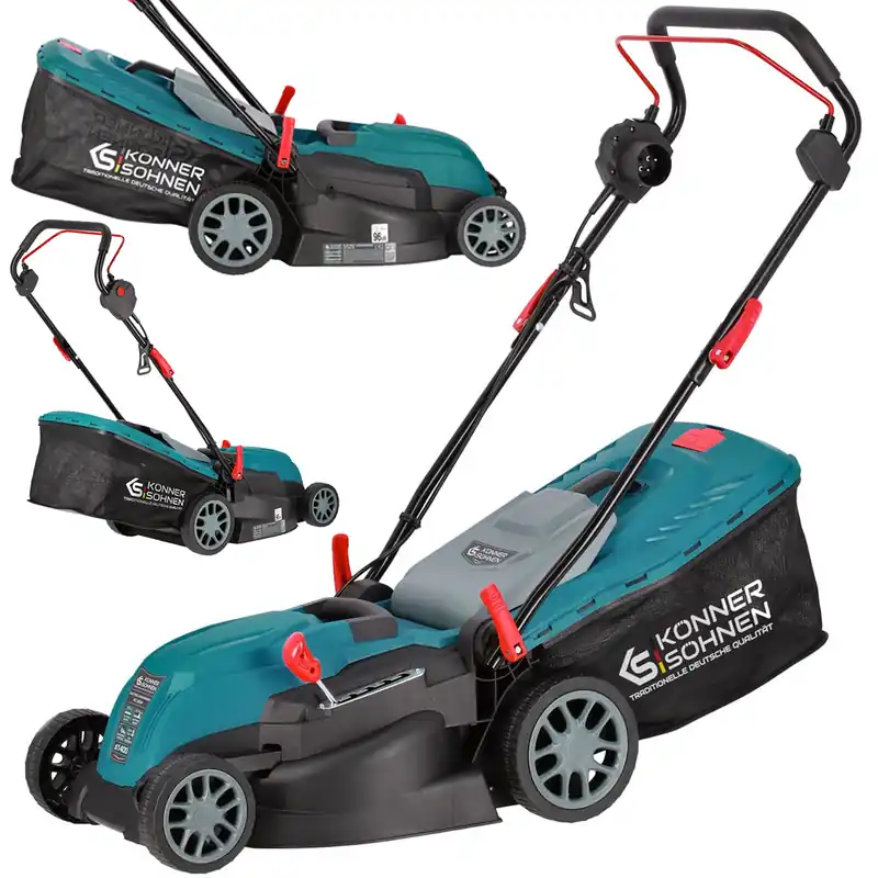 Kosiarka elektryczna do trawy z koszem mocna 1400w 40L 3250 obr/min KS 38LM Könner & Söhnen Tylko dziś