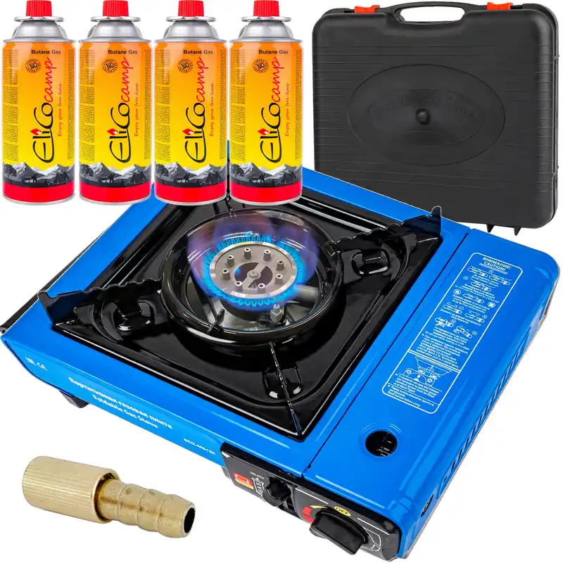 Kuchenka Gazowa Turystyczna Przenośna FORSAGE + Kartusze 4 x 400 ml Oferta