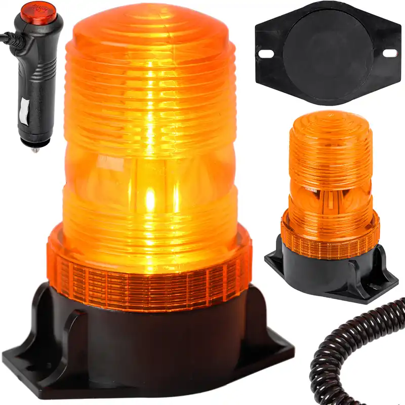 Wyjątkowa oferta Lampa LED światło ostrzegawcze kogut magnes do samochodu lawety 10-110V 15W MAR-POL