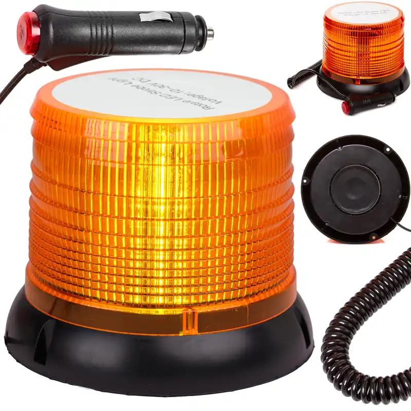 Nowość Lampa LED światło ostrzegawcze kogut magnes do samochodu lawety 10-30V 20W MAR-POL