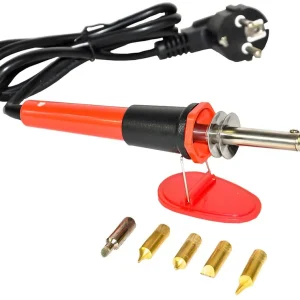 Nie przegap Lutownica wypalarka do drewna skóry z grotami 6 sztuk GEKO