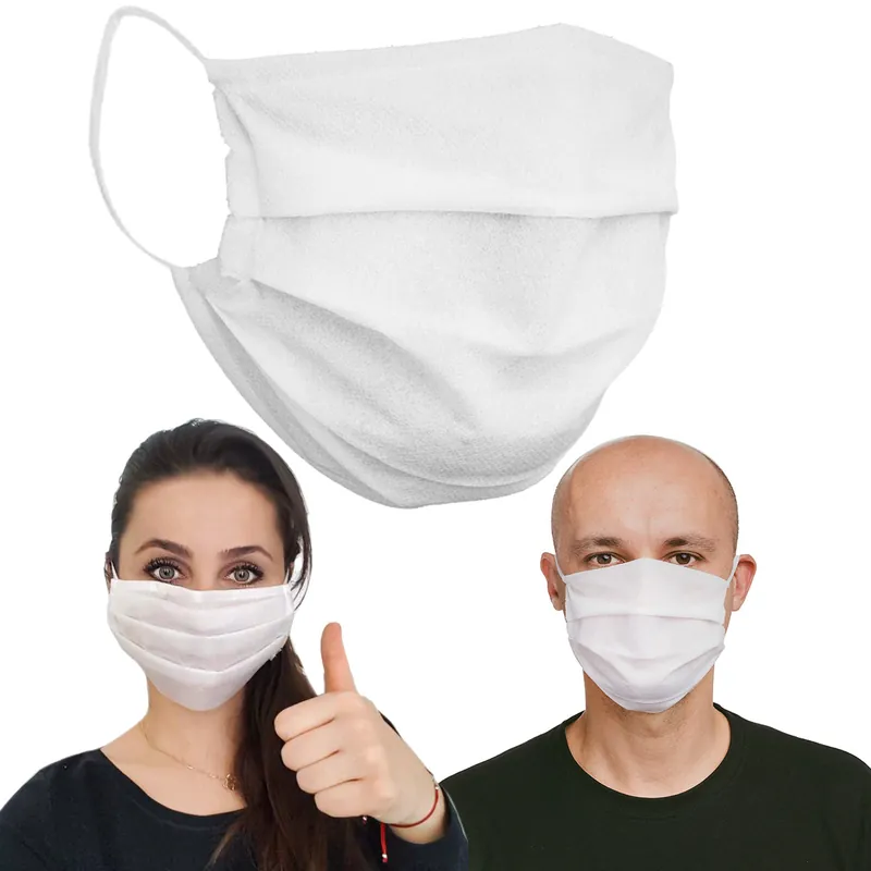 Nowy Maseczka ochronna flizelinowa jednorazowa (2 warstwy) zestaw 10 sztuk