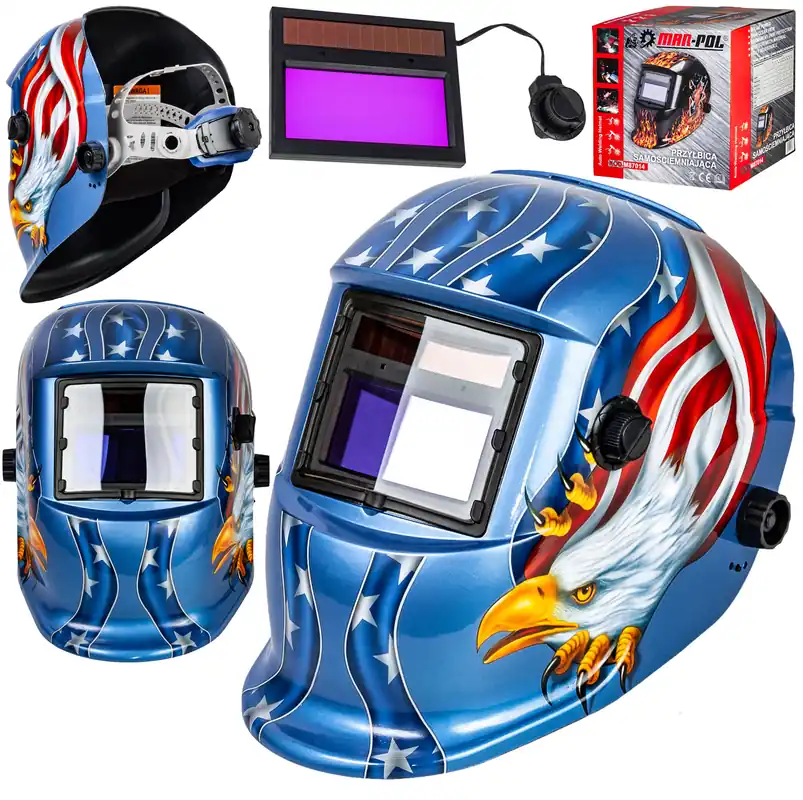 Maska spawalnicza przyłbica samościemniająca Blue MAR-POL Oferta limitowana