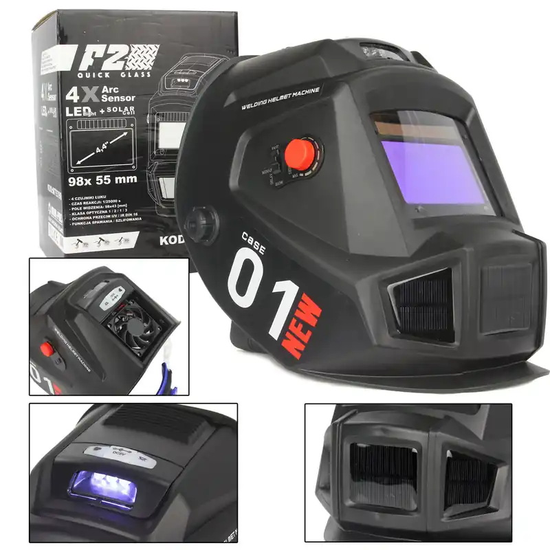 Premium Maska spawalnicza przyłbica samościemniająca F2 MAR-POL