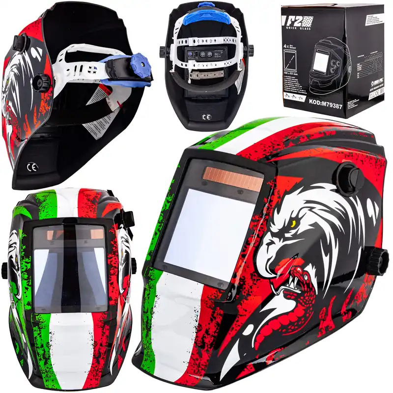 Obniżka ceny Maska spawalnicza przyłbica samościemniająca F2 QUICK GLASS MAR-POL