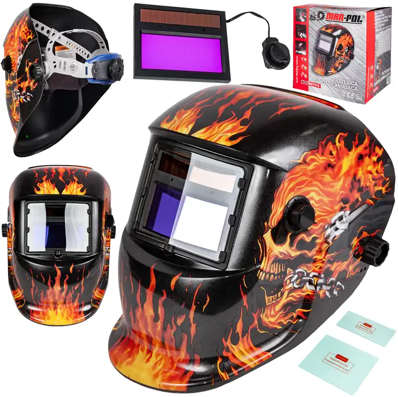 Maska spawalnicza przyłbica samościemniająca Ogień (2 filtry) MAR-POL Sprawdź teraz