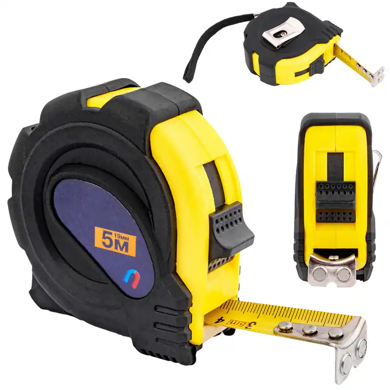 Miara zwijana taśma z blokadą 5mx19mm metrówka SILVER Darmowa dostawa