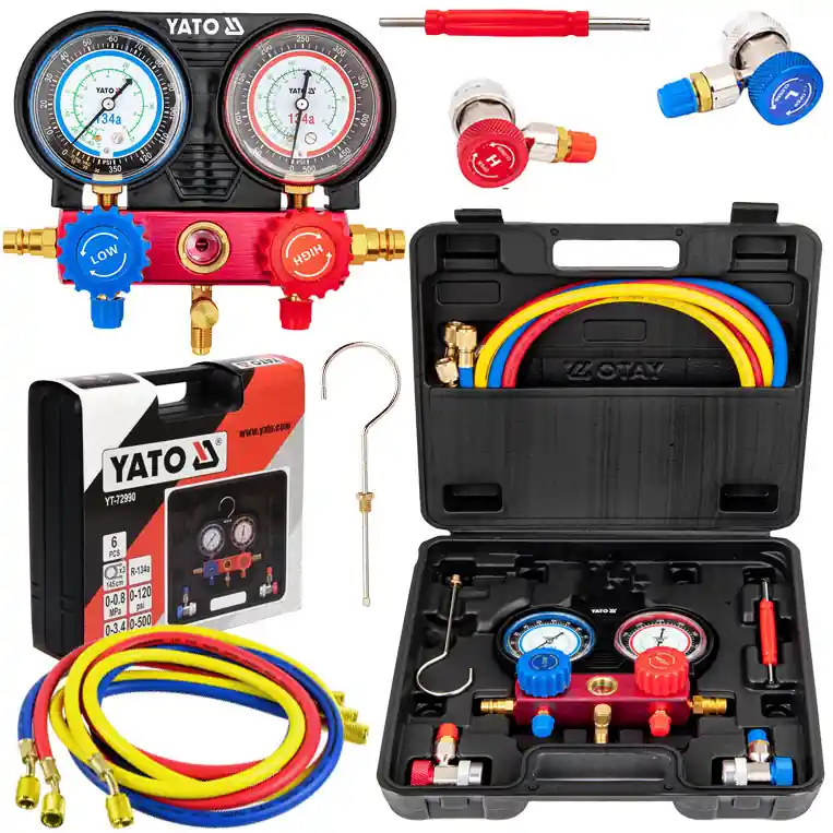 Ostatnia szansa Miernik tester szczelności napełniacz klimatyzacji R-134a 6el YT-72990 YATO
