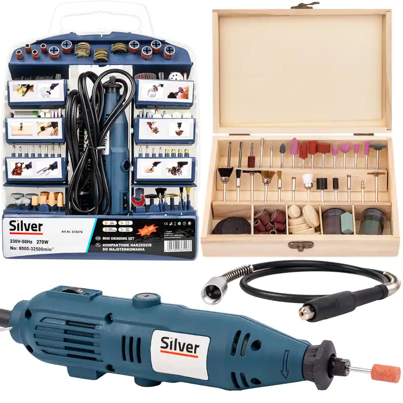 Mini szlifierka drill multiszlifierka wielofunkcyjna frezarka 270w 410 el SILVER Hit sprzedaży