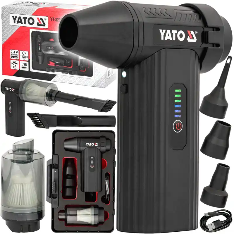 Wysoka jakość Mini turbo dmuchawa odkurzacz bezprzewodowy do kurzu grilla samochodu YATO