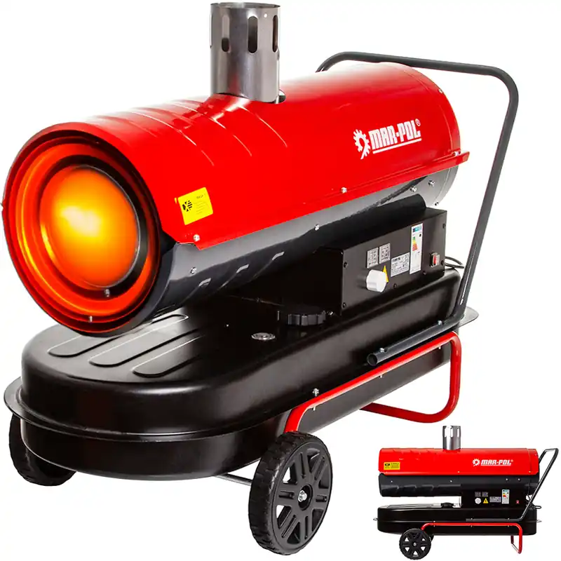 Zamów teraz Nagrzewnica olejowa dmuchawa spalinowa ogrzewacz z termostatem kominem 40kw MAR-POL