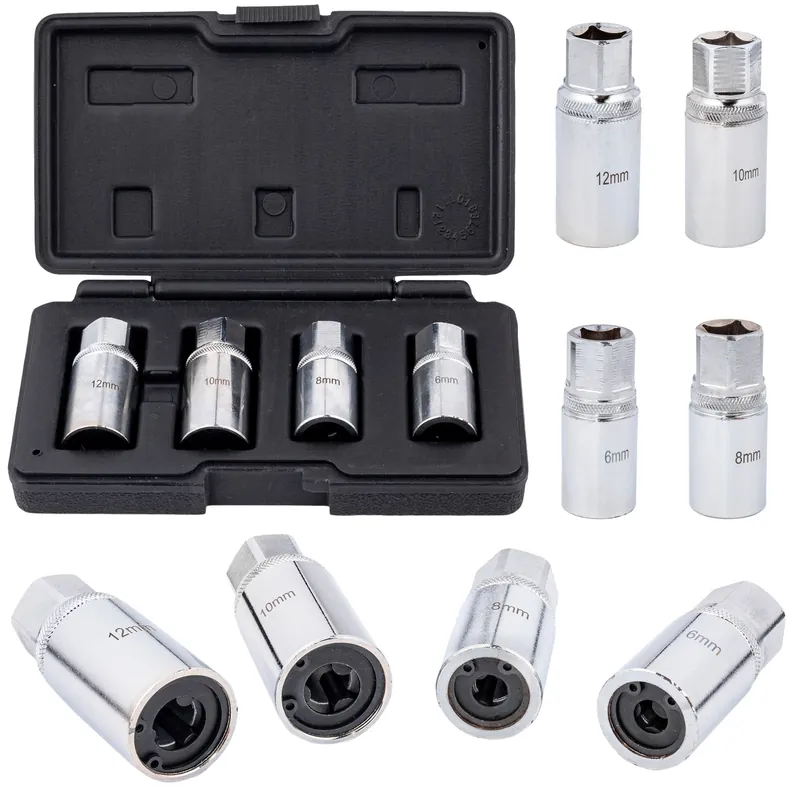 Nasadki klucze do urwanych śrub i szpilek 6-12mm 4el GEKO Dostępne od ręki