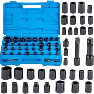 Nasadki udarowe 1/2" 3/8" adaptery 35 elementów FALON-TECH Promocja