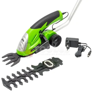 Nożyce akumulatorowe do trawy krzewów żywopłotu 3.6V 120mm + wysięgnik na kołach Ostatnia szansa