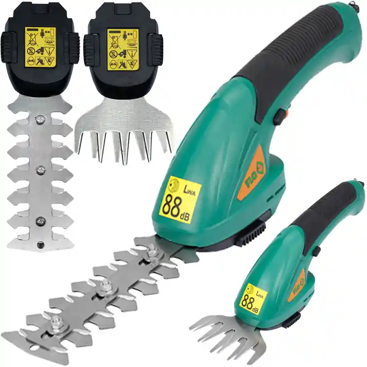 Bezpieczne zakupy Nożyce elektryczne akumulatorowe do trawy i żywopłotu 3.V 79502 FLO