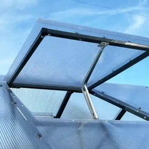 Darmowy zwrot Okno do szklarni ogrodowej z autometem antracyt premium aluminiowe PTF