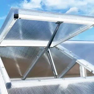 Sprawdź teraz Okno do szklarni ogrodowej z autometem białe premium aluminiowe PTF