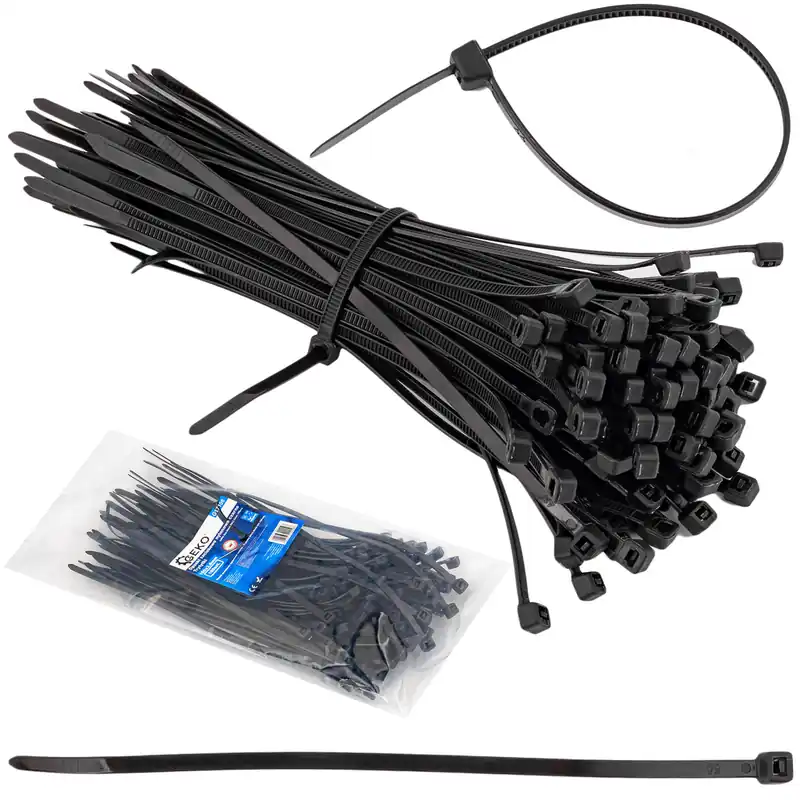 Nie przegap Opaski zaciskowe kablowe 150x3.6mm czarne 100el GEKO
