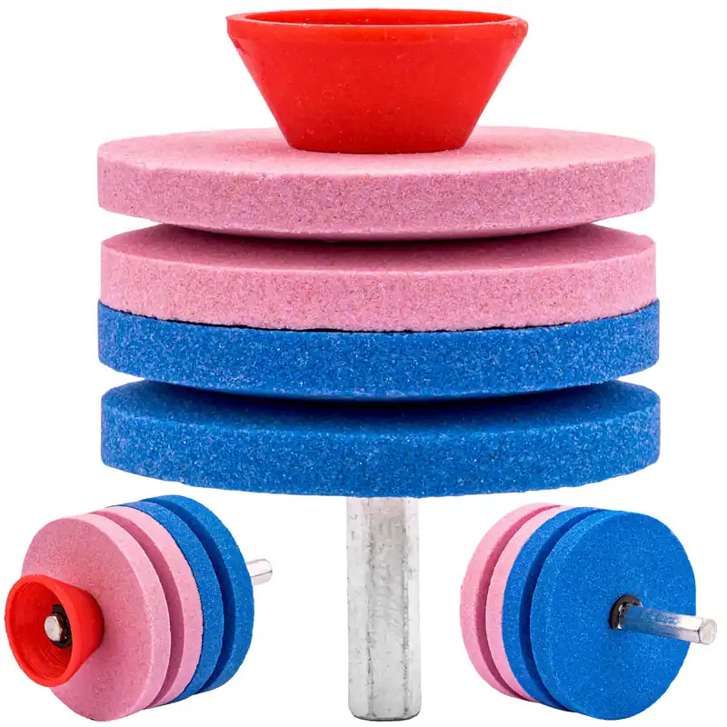 Wyprzedaż Ostrzałka do noży kosiarek podwójna na wiertarkę/wkrętarkę