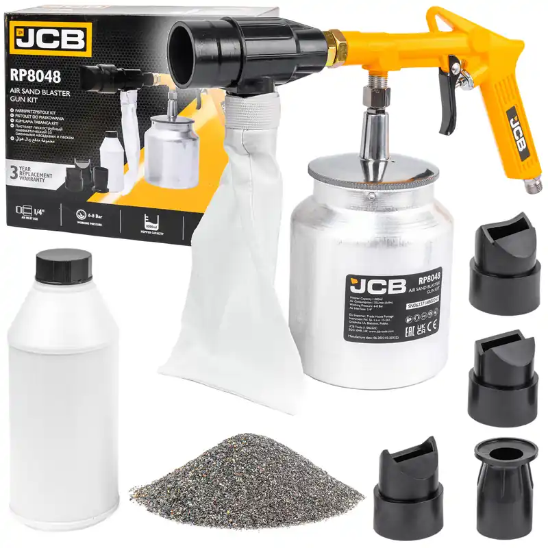 Niska cena Pistolet pneumatyczny do piaskowania piaskarka zbiornik 1L ścierniwo JCB