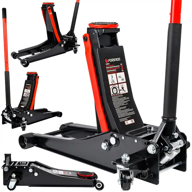 Podnośnik hydrauliczny samochodowy niskoprofilowy 75mm lewarek żaba 3T FORSAGE Popularny