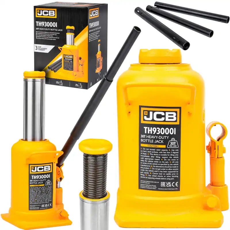 Dodaj do koszyka Podnośnik hydrauliczny słupkowy butelkowy maszynowy mocny lewarek 30 T JCB