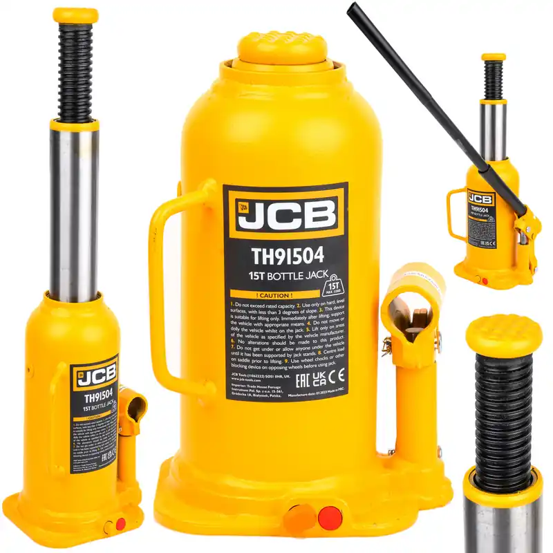 Podnośnik hydrauliczny słupkowy butelkowy maszynowy samochodowy lewarek 15T JCB Do wyczerpania zapasów