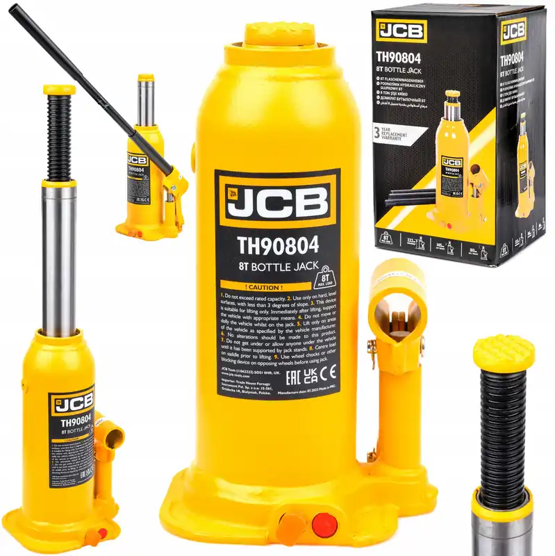 Tylko dziś Podnośnik hydrauliczny słupkowy butelkowy maszynowy samochodowy lewarek 8T JCB