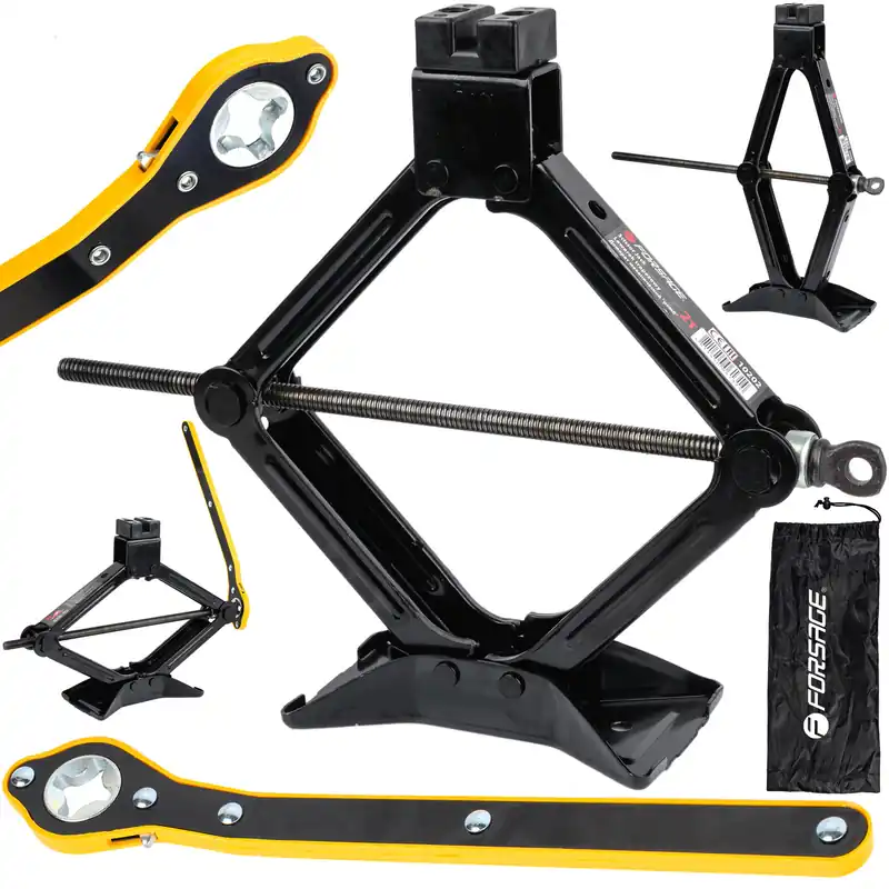 Podnośnik samochodowy lewarek trapezowy klucz do wymiany kół żaba trapez 2T FORSAGE Super okazja