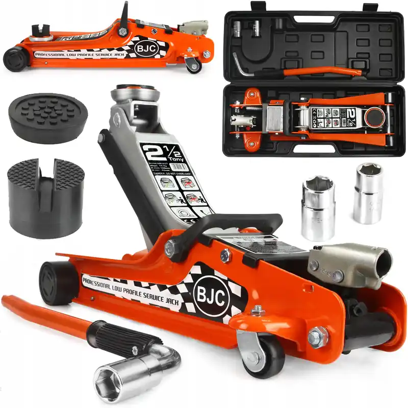 Zniżka Podnośnik samochodowy niskoprofilowy lewarek żaba walizka 2,5 T BJC