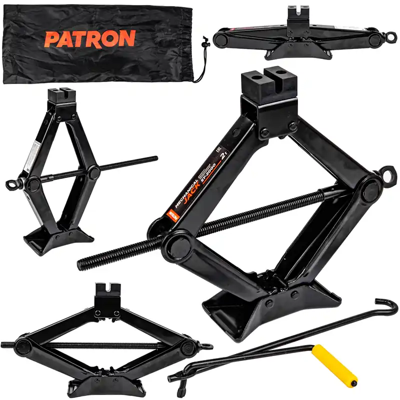 Podnośnik samochodowy trapezowy 2T + guma + pokrowiec FORCEKRAFT Cena promocyjna