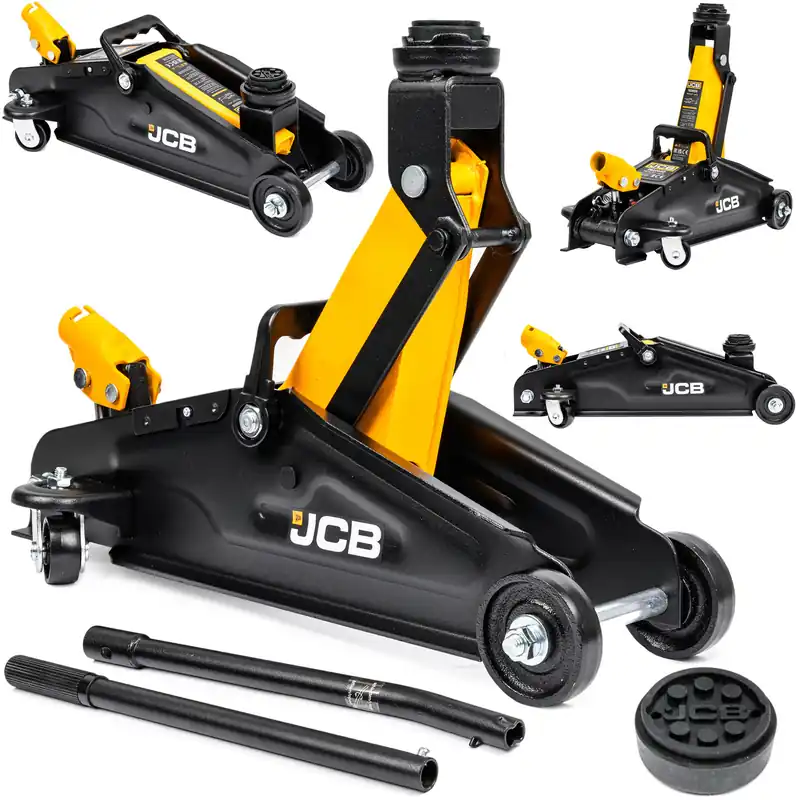 Podnośnik samochodowy żaba hydrauliczny niskoprofilowy lewarek 2 tony JCB Rabat