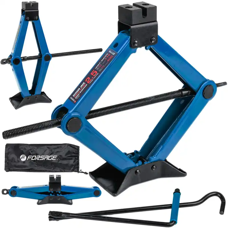 Podnośnik trapezowy trapez lewarek samochodowy do wymiany kół 2,5 T 2500 kg FORSAGE Niska cena