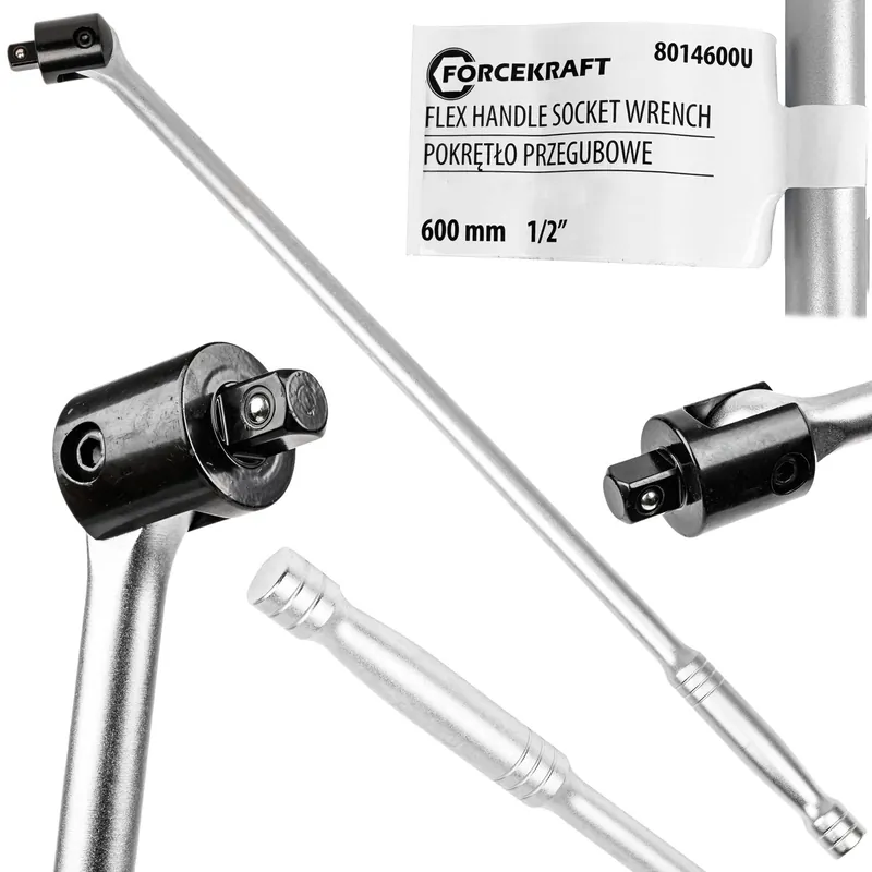 Pokrętło przegubowe obrotowe rękojeść z przegubem klucz do kół 1/2" 600mmFORCEKRAFT Niska cena