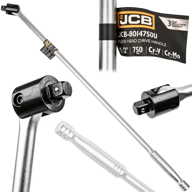 Pokrętło przegubowe obrotowe rękojeść z przegubem klucz do kół 1/2" 750mm JCB Wysoka jakość