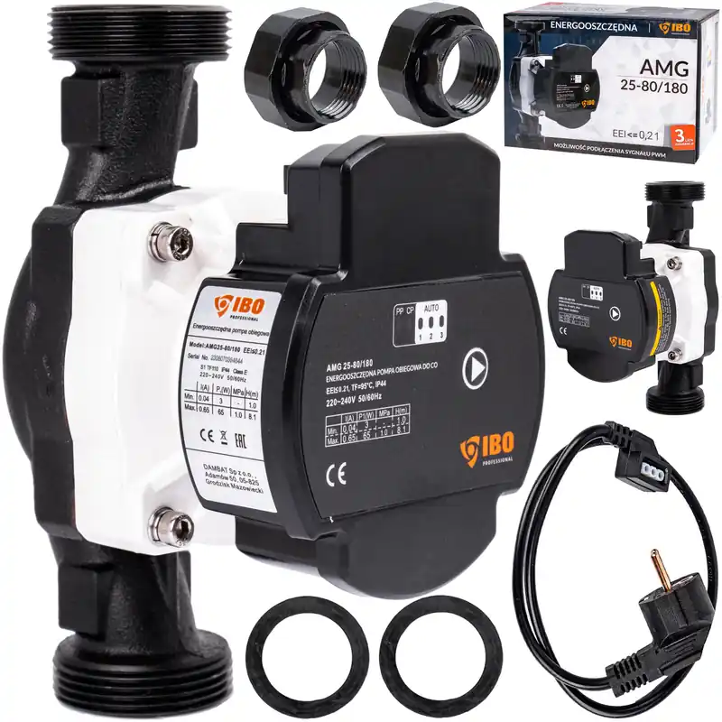 Bestseller Pompa obiegowa elektroniczna amg energooszczędna 25/80/180 pwm IBO