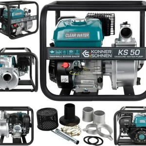 Rabat Pompa spalinowa do wody czystej motopompa ogrodowa KS50 7 kM 500l/min Konner&Sohnen KS