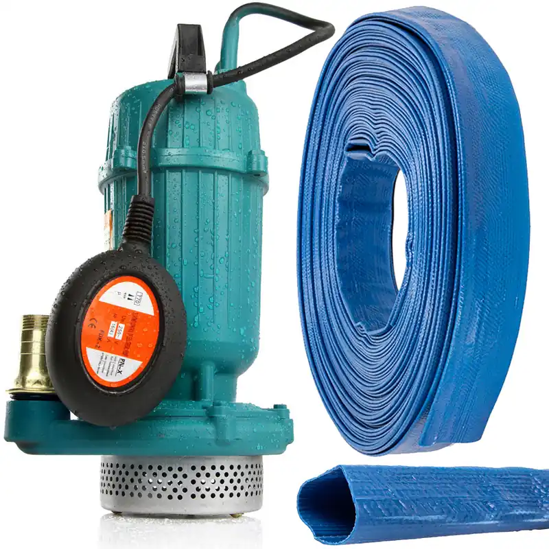Ekspresowa dostawa Pompa zatapialna do brudnej wody ścieków czystej QDH 1.5-16-0,37 pływak 550w + wąż do wody 1" 20mMAR-POL