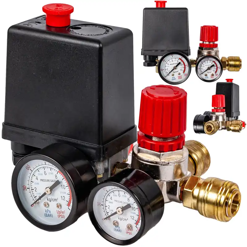 Bestseller Presostat wyłącznik ciśnieniowy do kompresora 12bar SILVER