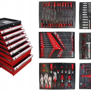 Profesjonalna Szafka Narzędziowa Wózek Warsztatowy 7 szuflad 333 el TRADE HOUSE Nowy