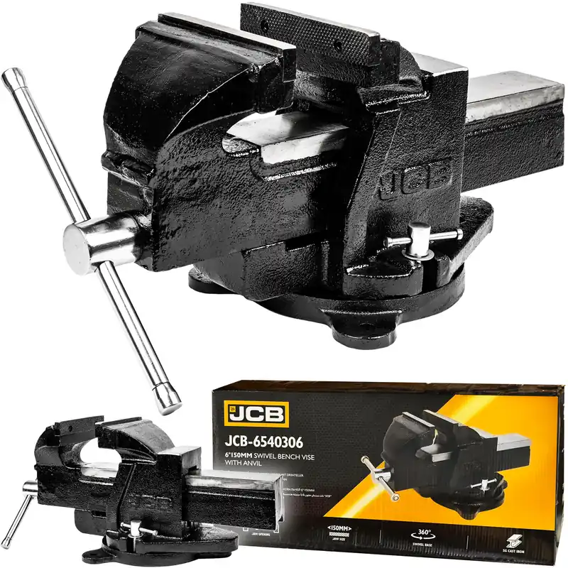 Do wyczerpania zapasów Profesjonalne imadło ślusarskie obrotowe stalowe 150mmJCB