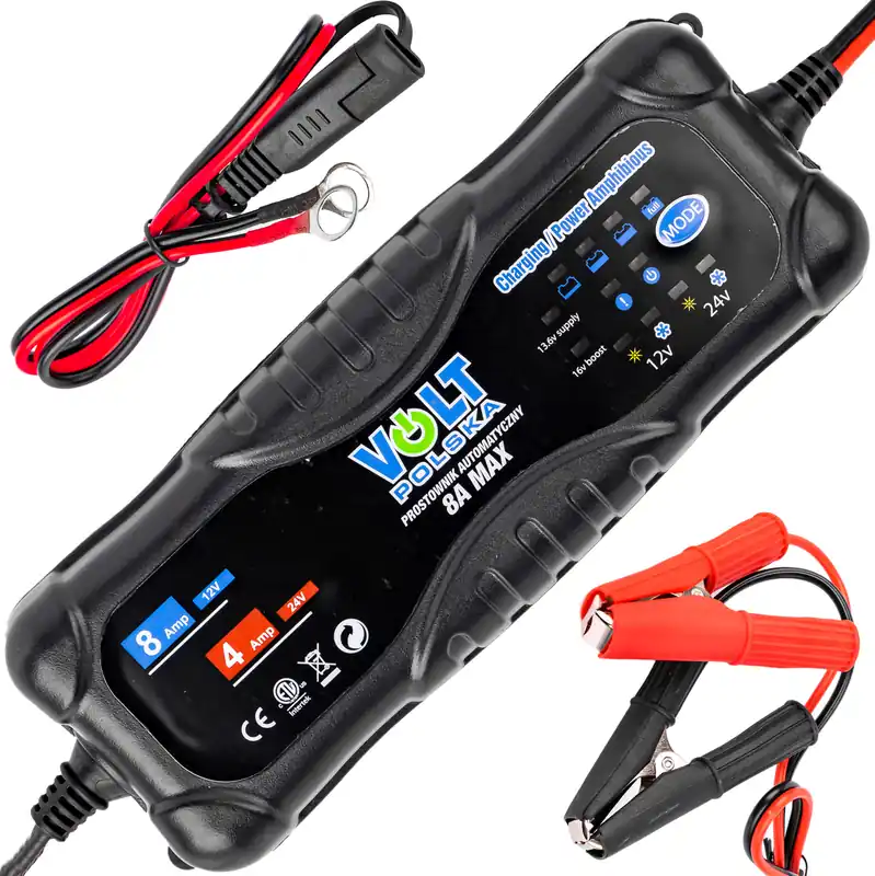 Bezpieczne zakupy Prostownik ładowarka do akumulatora 12V-24V 8A AUTO VOLT POLSKA