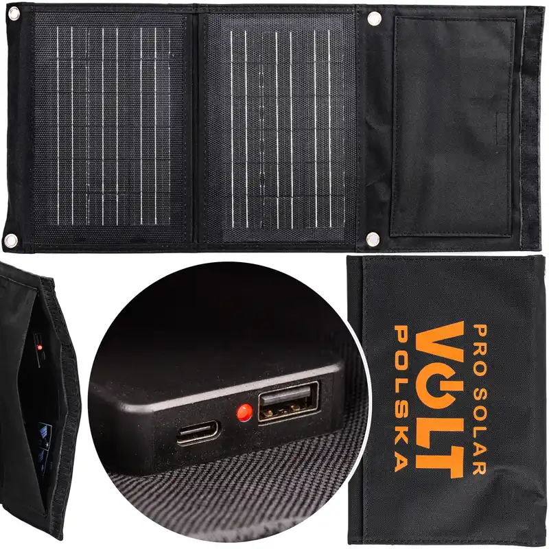 Obniżka ceny Przenośny panel solarny PRO SOLAR 10W 2xUSB 2A SKŁADANY VOLT POLSKA
