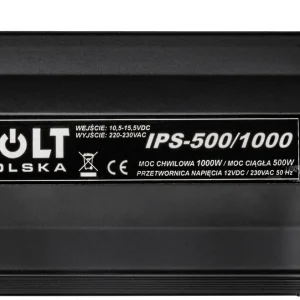Dostępne od ręki Przetwornica napięcia prądu IPS-1000 (12V/230V/1000W) VOLT POLSKA