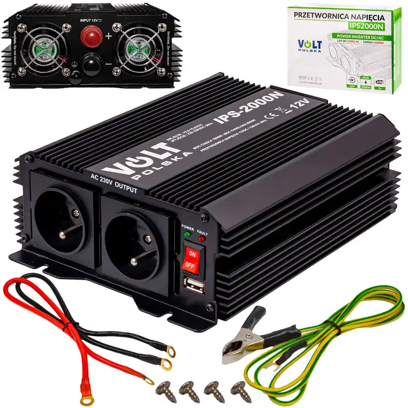 Wybór klientów Przetwornica napięcia prądu IPS-2000N (12V/230V/2000W) VOLT POLSKA