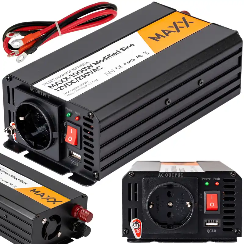 Przetwornica prądu napięcia IPS 12v 230v MAXX 500/1000W 4SUN Oferta czasowa