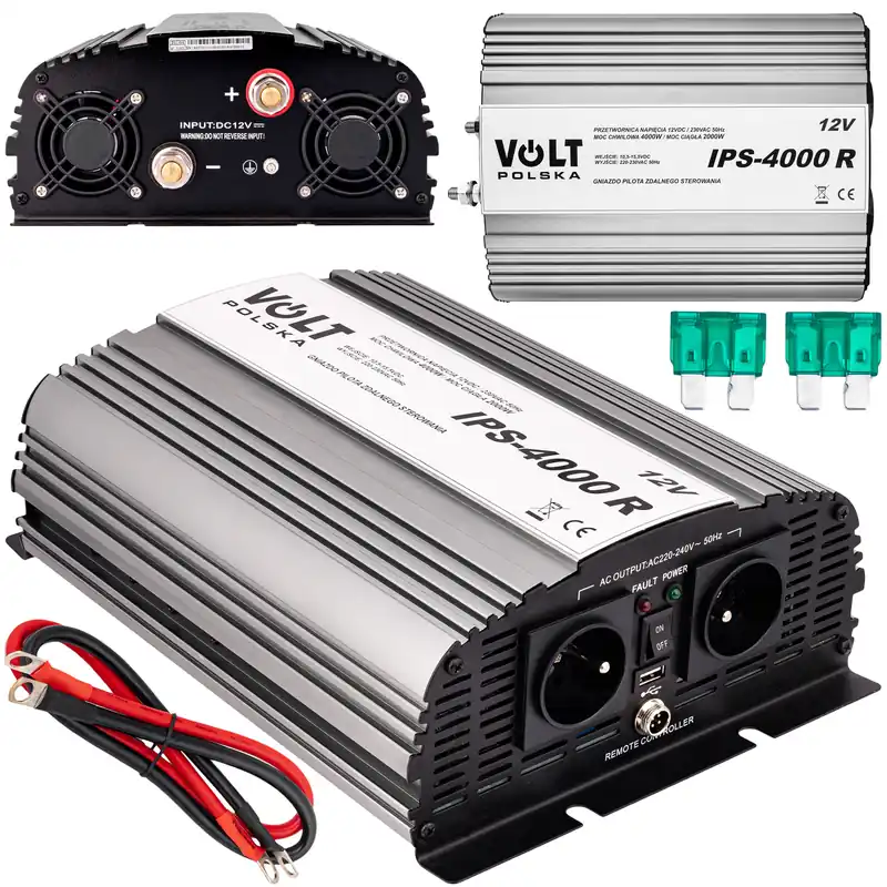 Ekspresowa dostawa Przetwornica samochodowa IPS-4000R 12V/230V 2000/4000W VOLT POLSKA