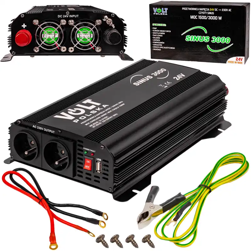 Szybka dostawa Przetwornica SINUS-1500/3000W (24V/230V) VOLT POLSKA